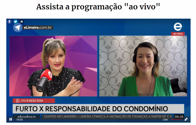 Read more about the article Furto x responsabilidade do condomínio – Programa de Mulher com a Mariana Antonella dos Santos