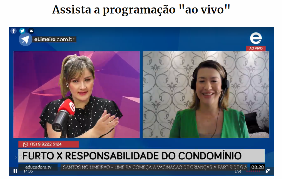 You are currently viewing Furto x responsabilidade do condomínio – Programa de Mulher com a Mariana Antonella dos Santos